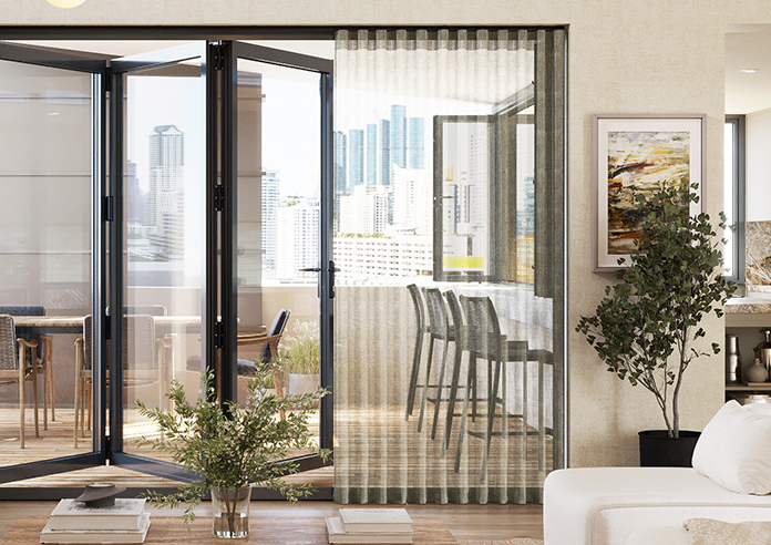 Coachella Voile, Silver Glint - Made to Measure Curtains - Image 3